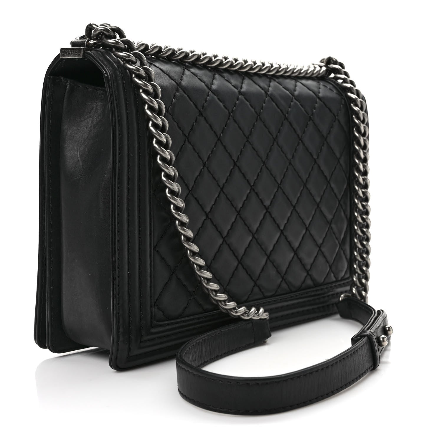 Chanel Calfskin Quilted Large Boy Flap Black 3 of 9