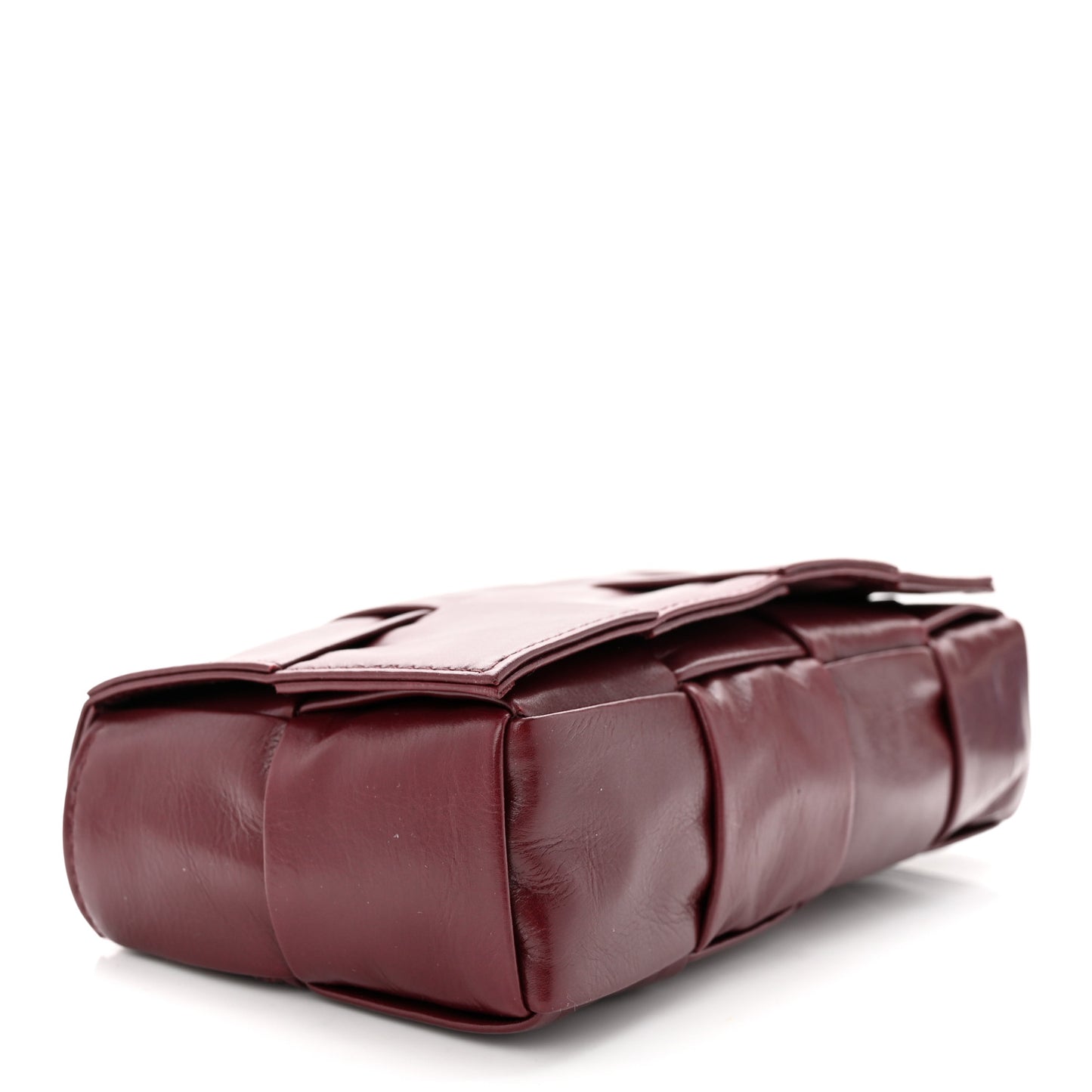 Paper Calfskin Intrecciato Cassette Belt Bag Bordeaux