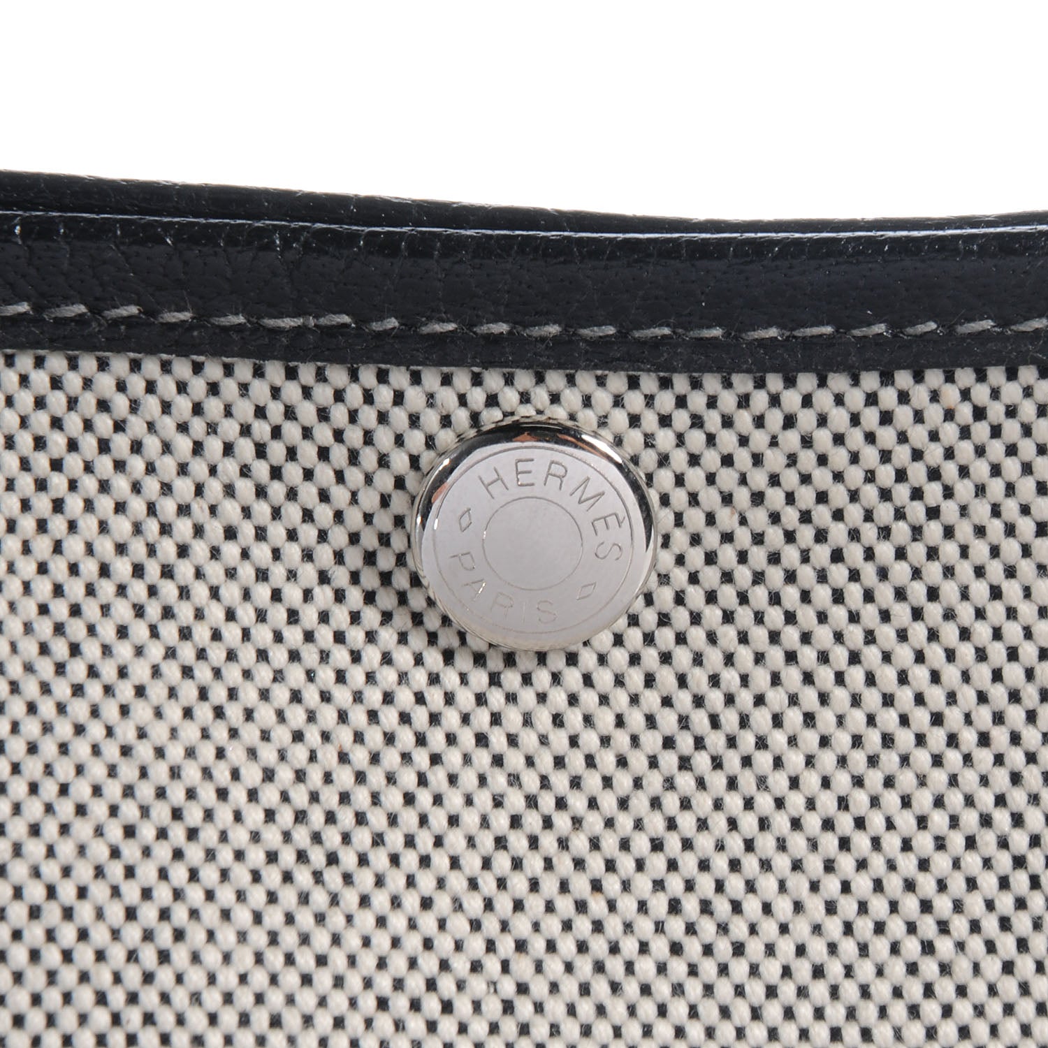 Hermes Toile Leather Garden Party TPM Black 7 of 7