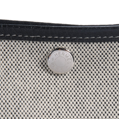 Hermes Toile Leather Garden Party TPM Black 7 of 7