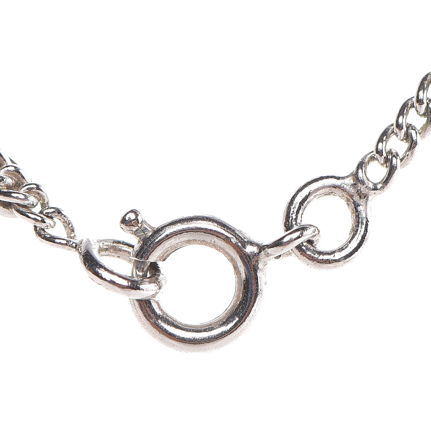 Chanel Crystal Timeless CC Necklace Silver 7 of 8