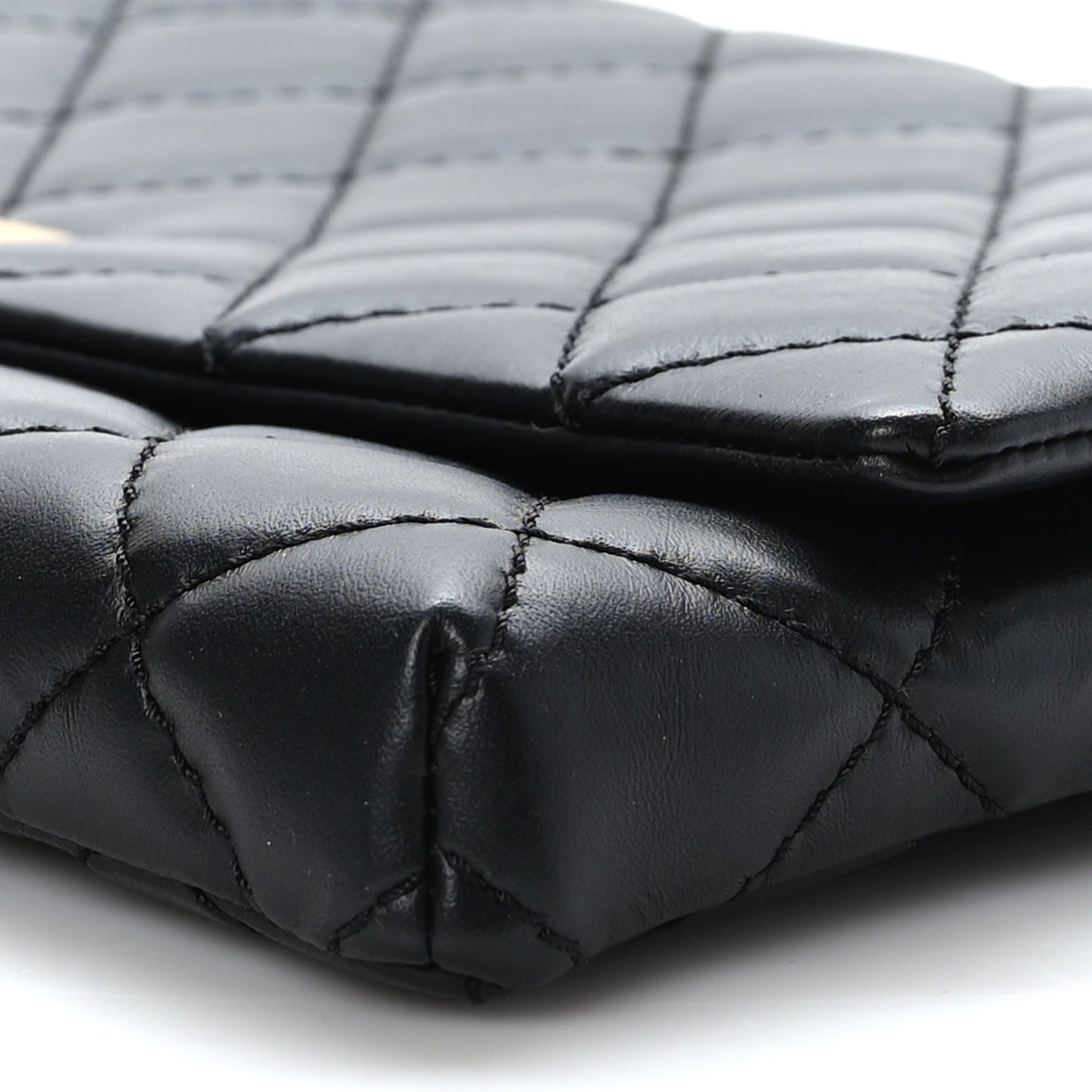 Aged Calfskin Quilted Reissue 2.55 Clutch Black