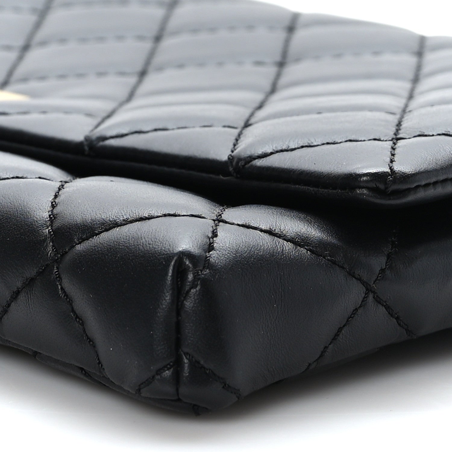 Chanel Aged Calfskin Quilted Reissue 2.55 Clutch Black 9 of 9