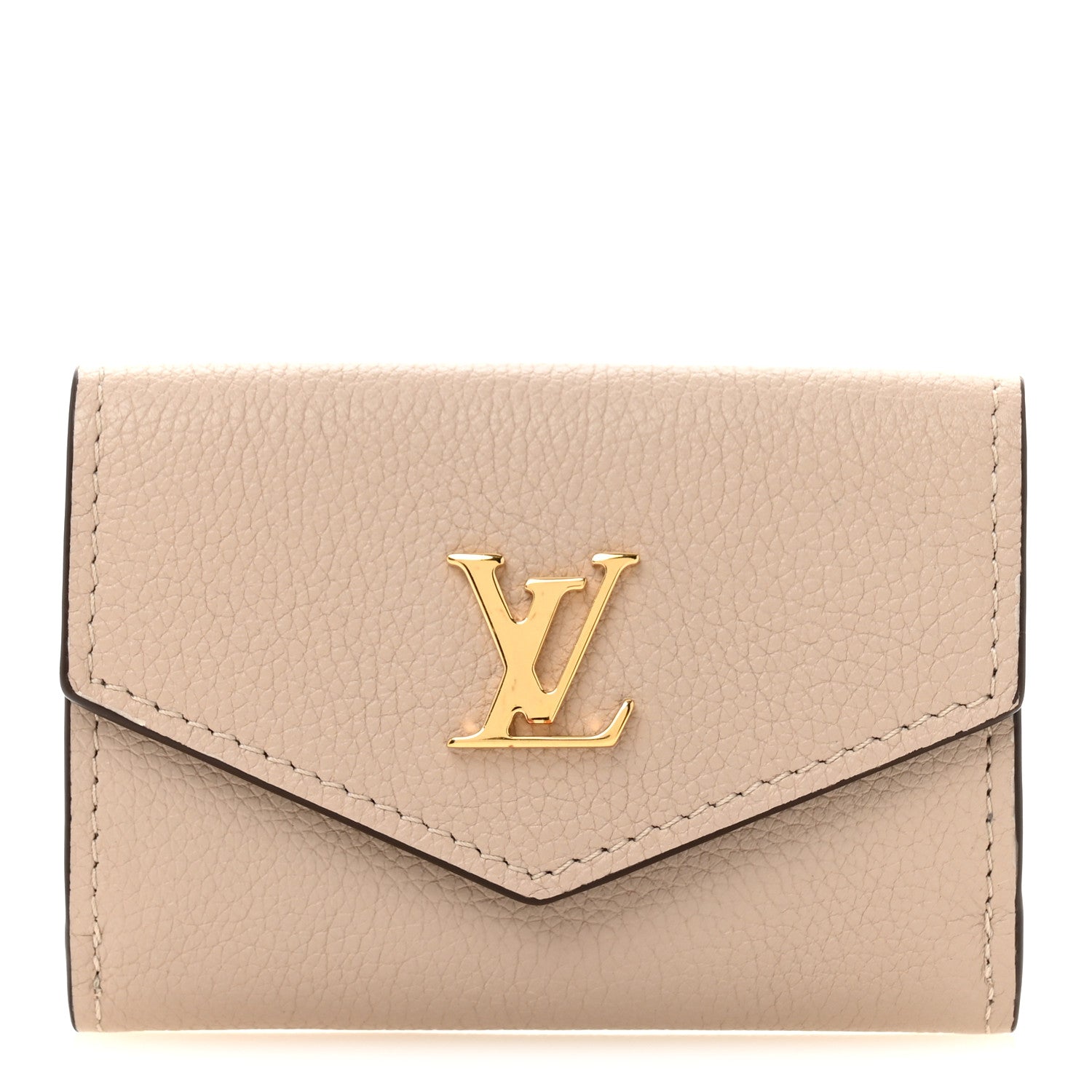 Louis Vuitton Calfskin Lockmini Wallet Greige 1 of 8