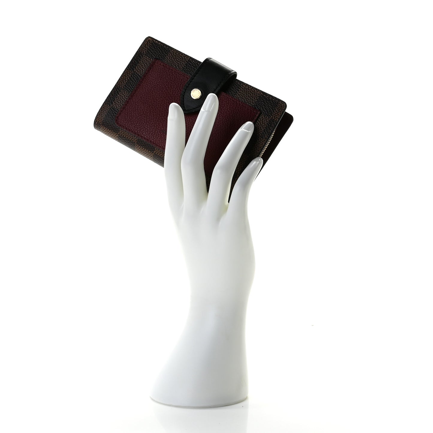 Damier Ebene Juliette Wallet Bordeaux Black