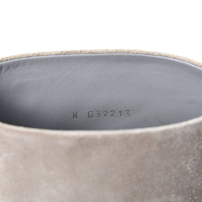 Chanel Suede Calfskin CC Short Boots 36.5 Beige 9 of 10