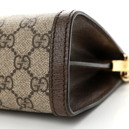 Gucci GG Supreme Monogram Web Small Ophidia Chain Shoulder Bag Brown 9 of 12