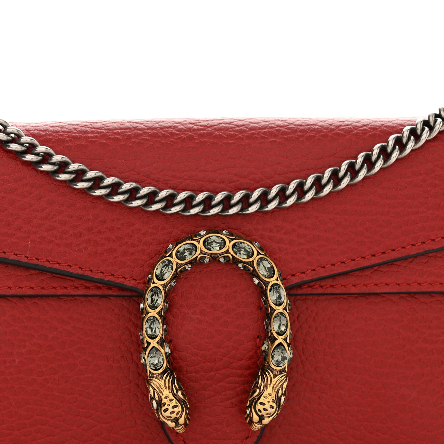 Calfskin Super Mini Dionysus Shoulder Bag Hibiscus Red