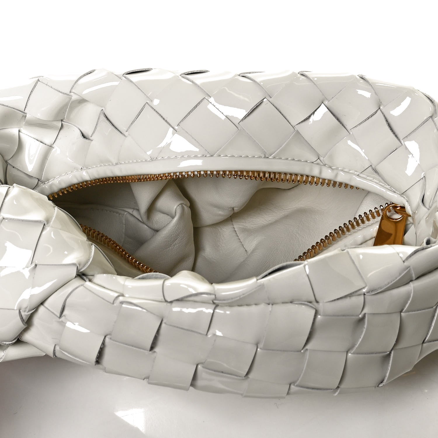 Bottega Veneta Patent Nappa Intrecciato Mini Jodie White 5 of 9