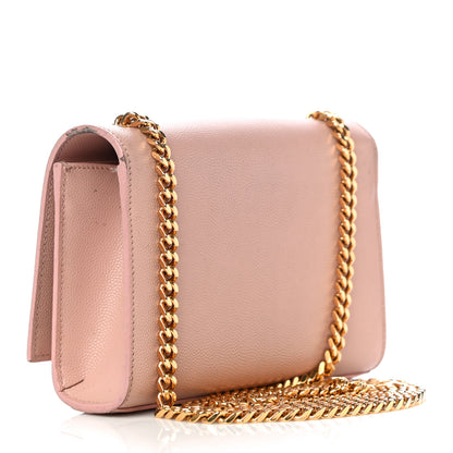 Saint Laurent Grain De Poudre Small Monogram Kate Satchel Pale Blush 3 of 16