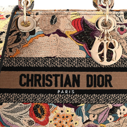 Christian Dior Canvas Constellation Embroidered Medium Lady D-Lite Latte Multicolor 8 of 10