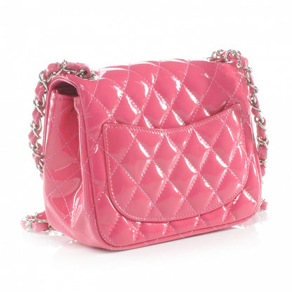 Chanel Patent Quilted Mini Flap Pink 3 of 7