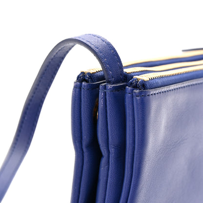 Celine Lambskin Small Trio Crossbody Bag Indigo 19 of 19