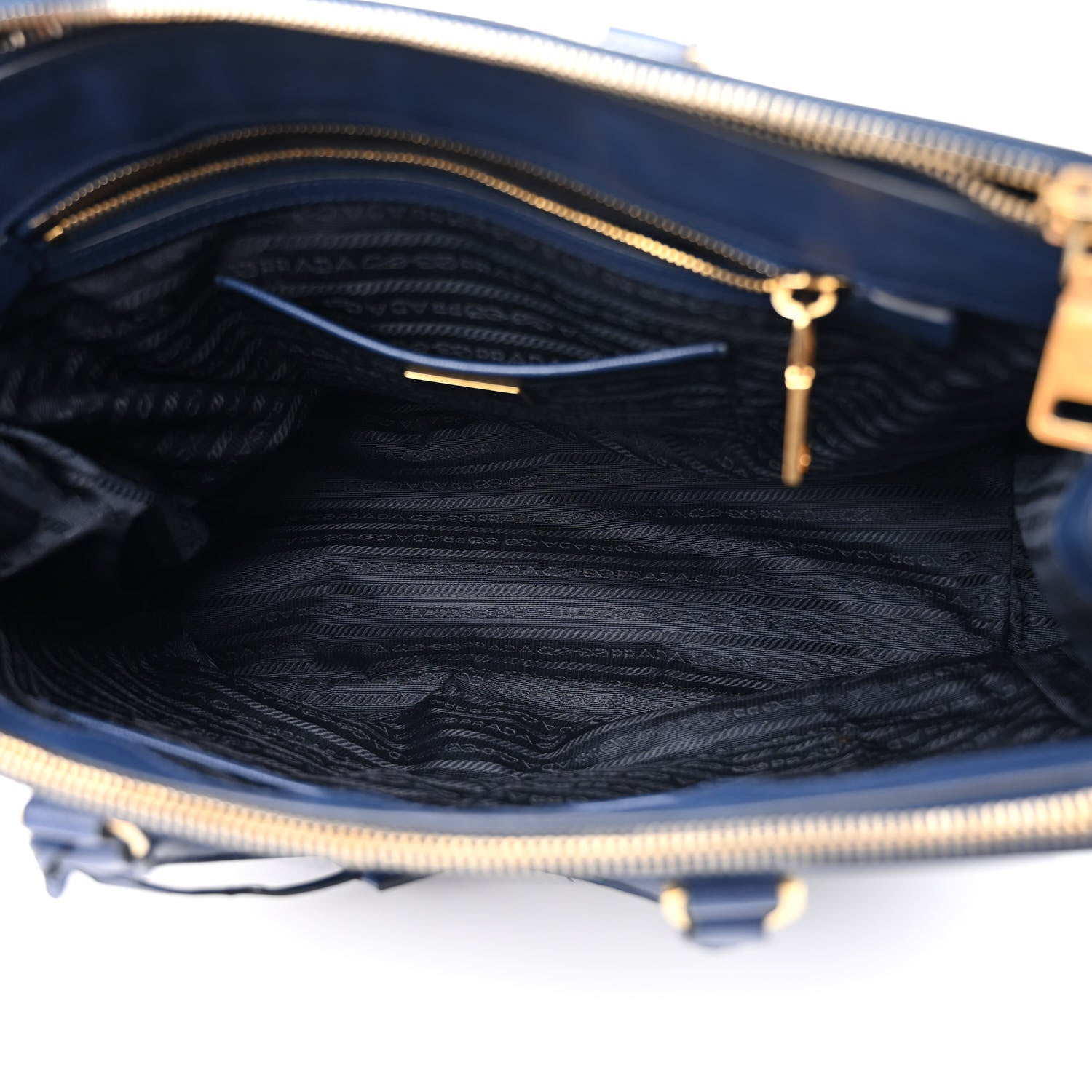 Prada Saffiano Lux Large Galleria Double Zip Tote Bluette 5 of 28