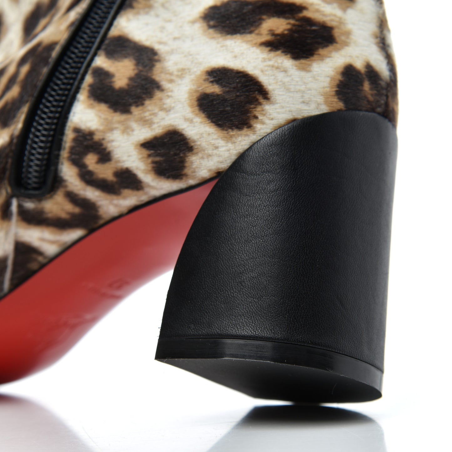 Pony Hair Leopard Turela 55 Ankle Boots 37 Black White