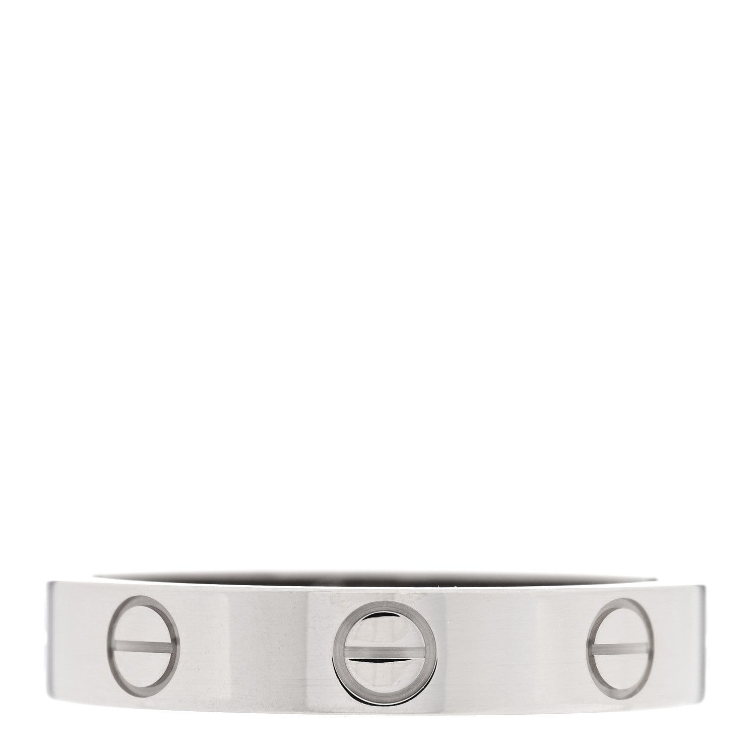 Cartier 18K White Gold 3.5mm LOVE Wedding Band Ring 53 6.5 1 of 4