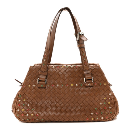 Bottega Veneta Nappa Intrecciato Shoulder Bag Brown 1 of 9