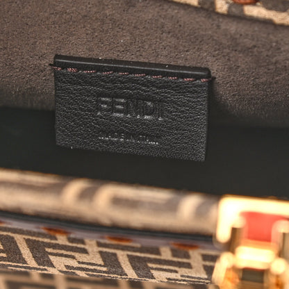 Fendi Suede Vitello King Micro FF Mini Fendi Sunshine Shopper Tote Nude Maya Brown 6 of 9