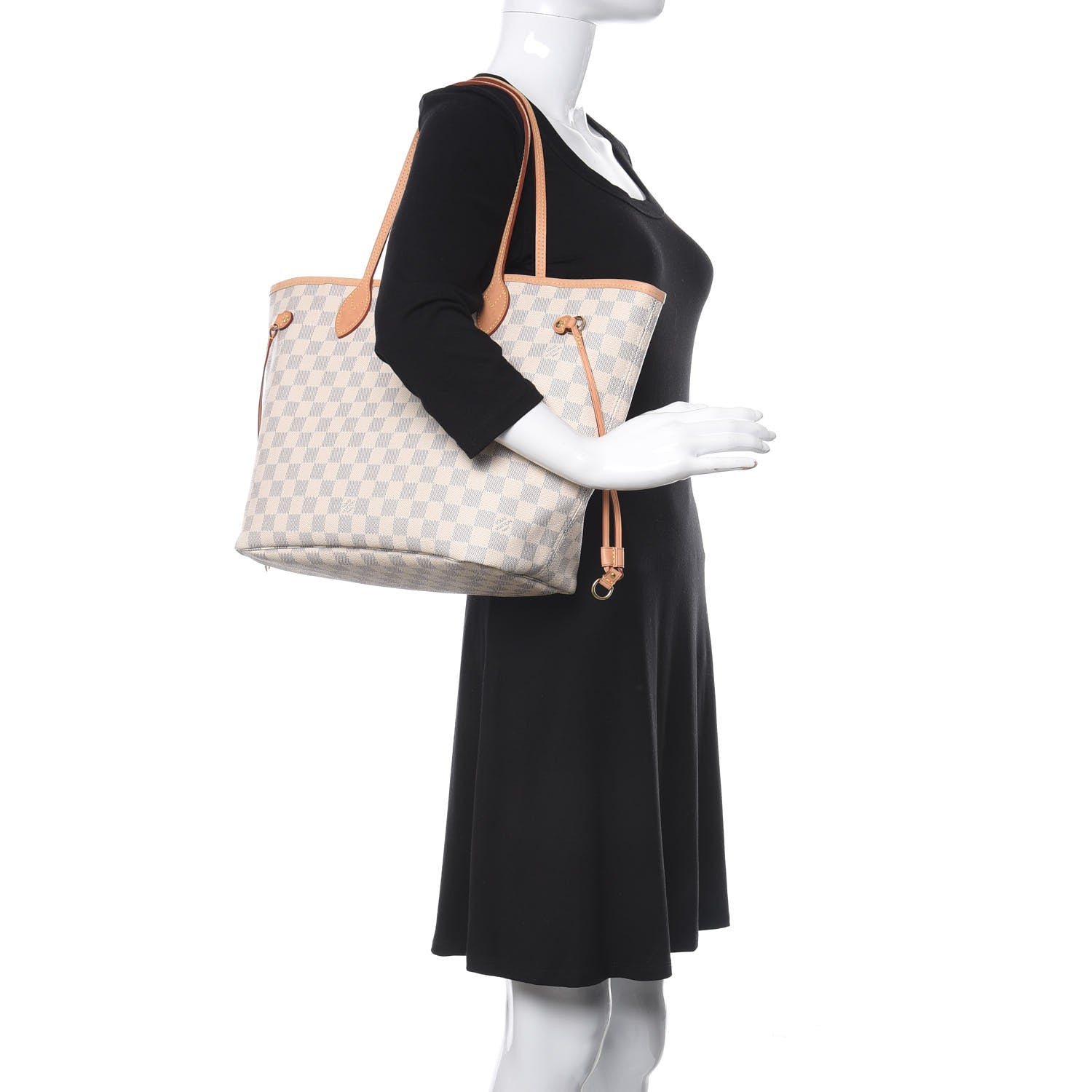 Louis Vuitton Damier Azur Neo Neverfull MM Rose Ballerine 2 of 11