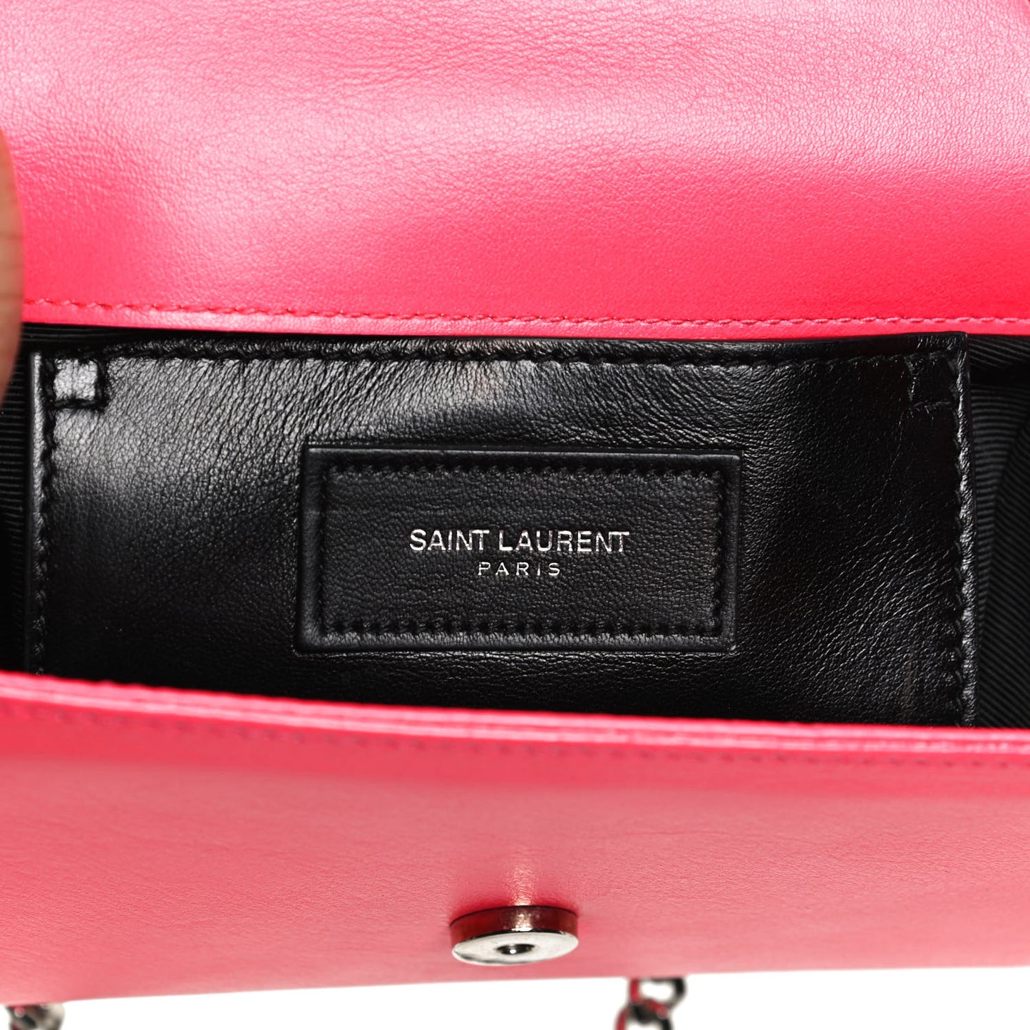 Calfskin Small Classic Monogram Kate Satchel Neon Pink