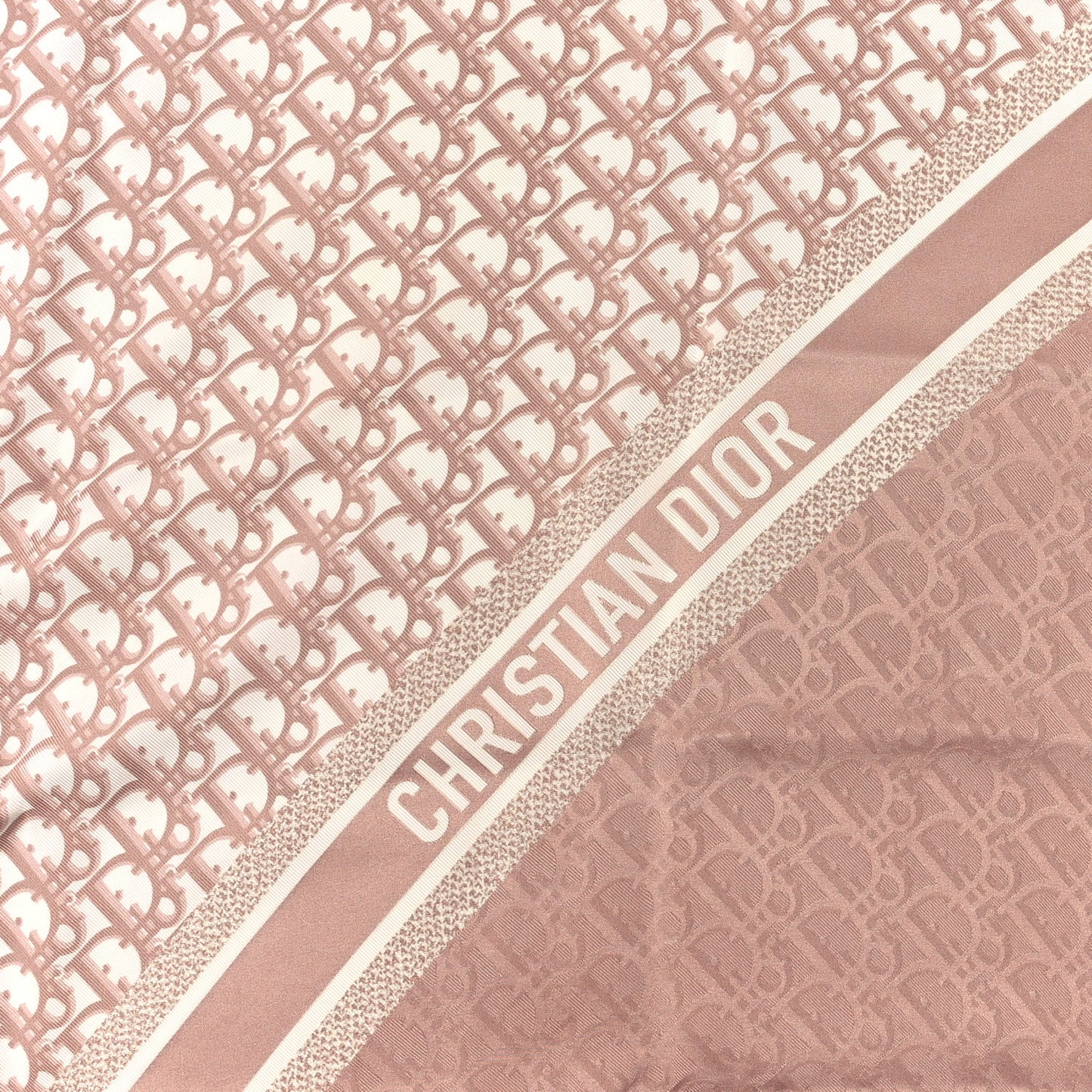 Silk Oblique Scarf Rose