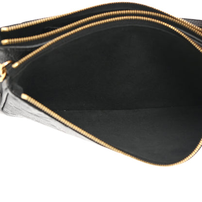 Louis Vuitton Empreinte Double Zip Pochette Black 5 of 13