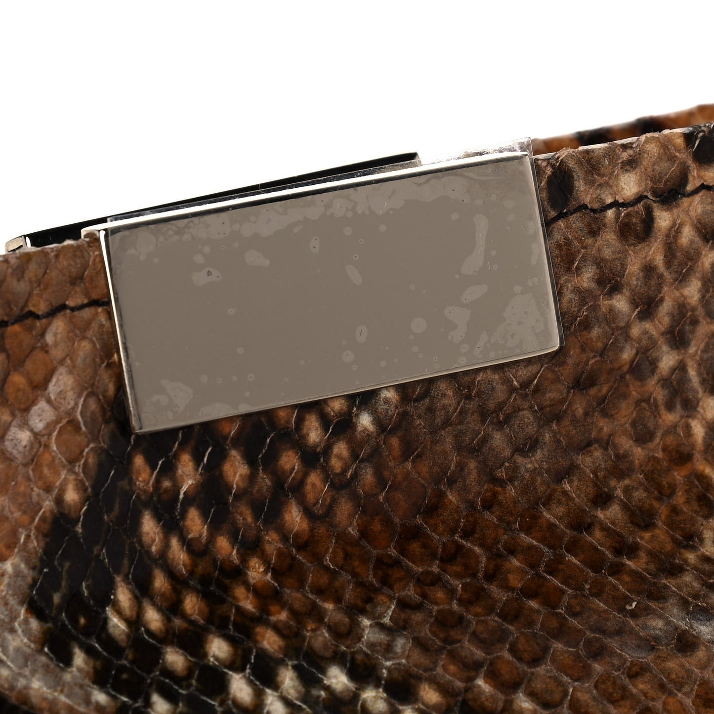 Snakeskin Clutch Brown