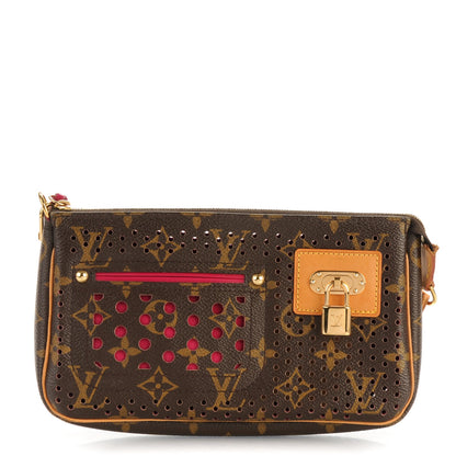 Louis Vuitton Monogram Perforated Pochette Accessories Bag Fuchsia 1 of 8