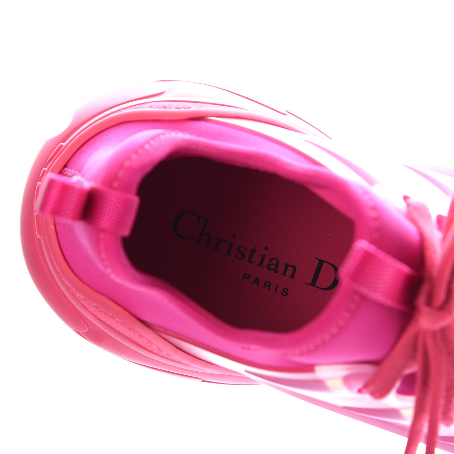 Christian Dior Neoprene Rubber Womens D-Connect Sneakers 37 Fuchsia 7 of 10