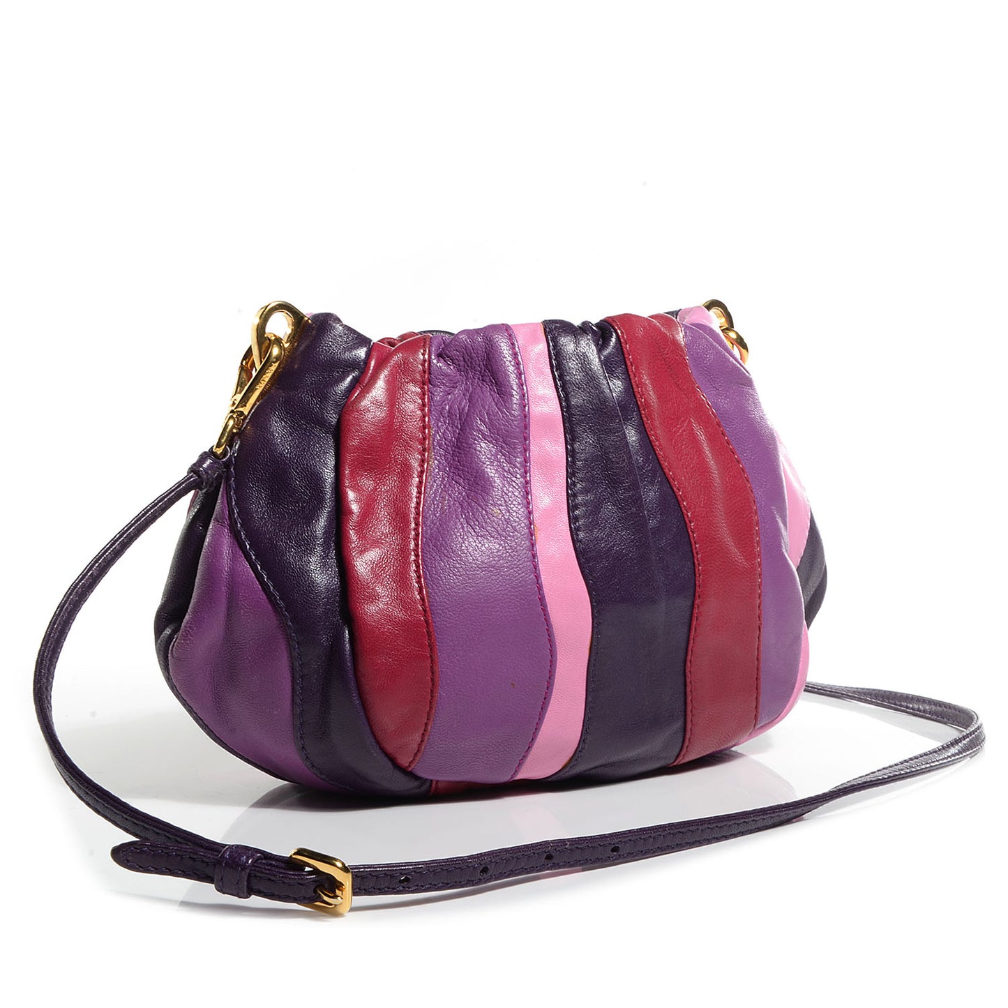 Nappa Trembled Blossoms Stripes Crossbody Ibisco Viola