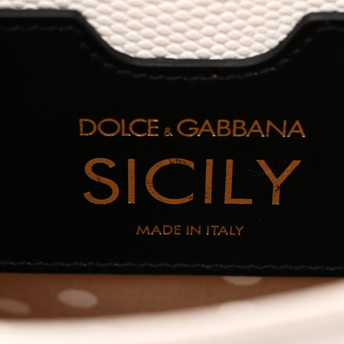 Iguana Calfskin Embossed Medium Miss Sicily Satchel White
