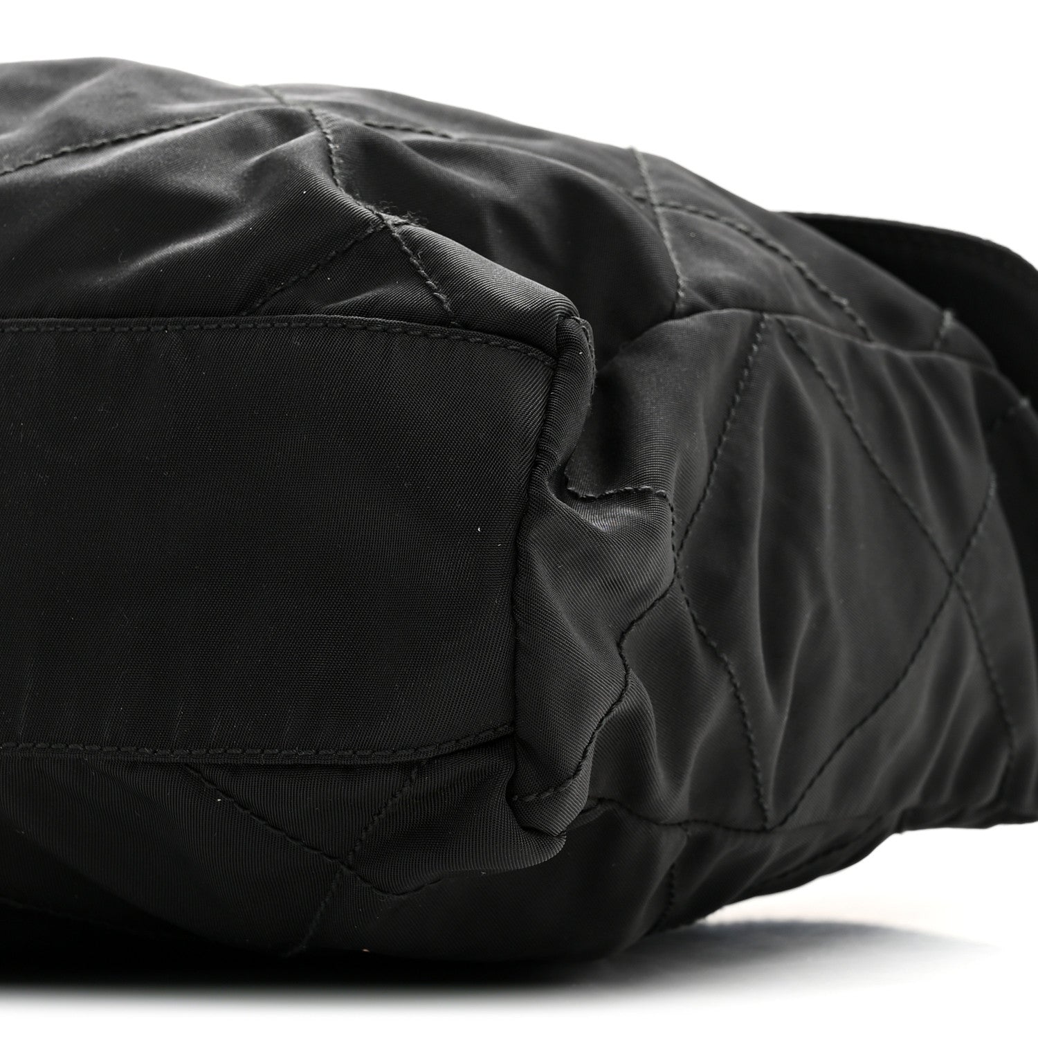 Prada Nylon Tessuto Impuntu Quilted Flap Shoulder Bag Black 10 of 10