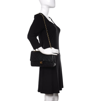 Chanel Lambskin Quilted Medium Double Flap Black 2 of 13