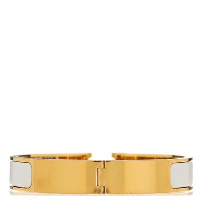 Hermes Enamel Narrow Clic Clac H Bracelet GM White 3 of 5