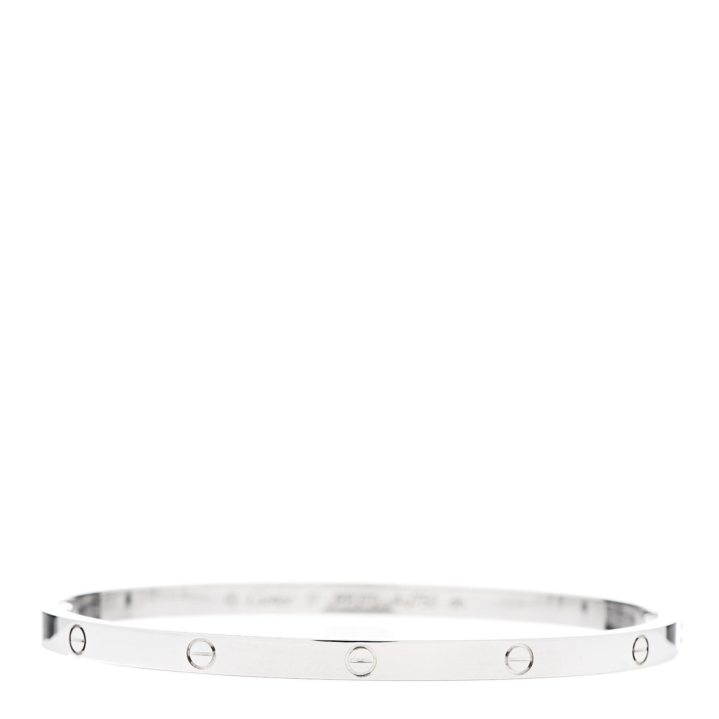 18K White Gold Small LOVE Bracelet 17