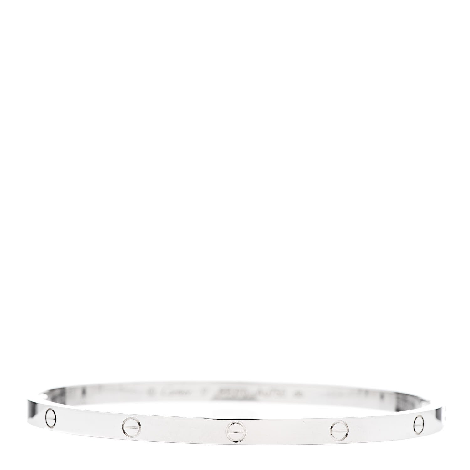 Cartier 18K White Gold Small LOVE Bracelet 17 1 of 4
