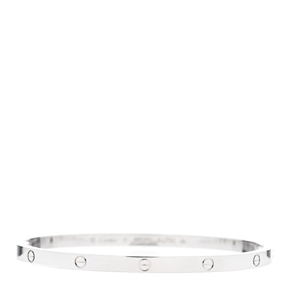 Cartier 18K White Gold Small LOVE Bracelet 17 1 of 4