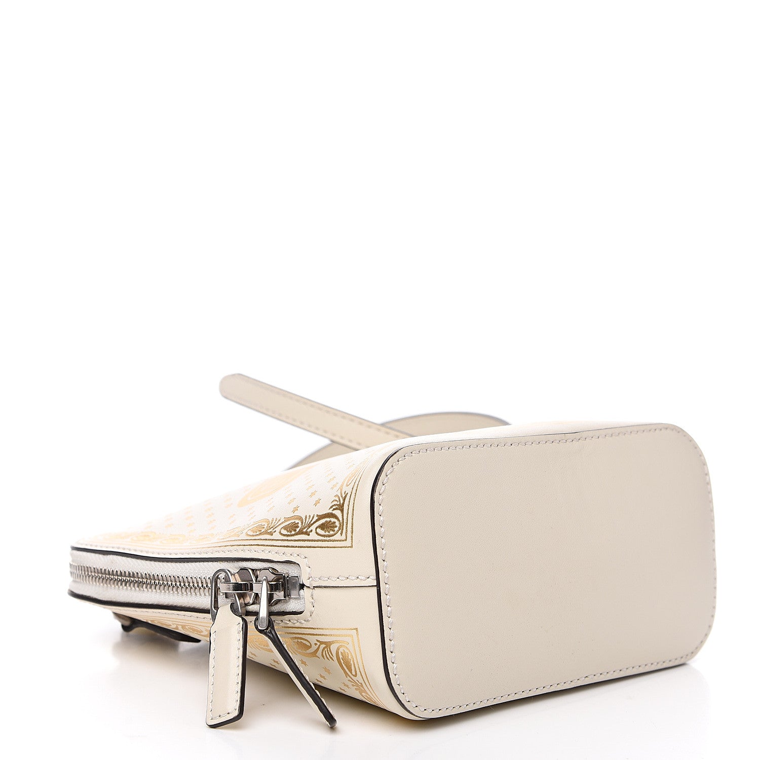 Gucci X SEGA Calfskin GUCCY Stars Mini Dome Shoulder Bag Mystic White Gold 3 of 8