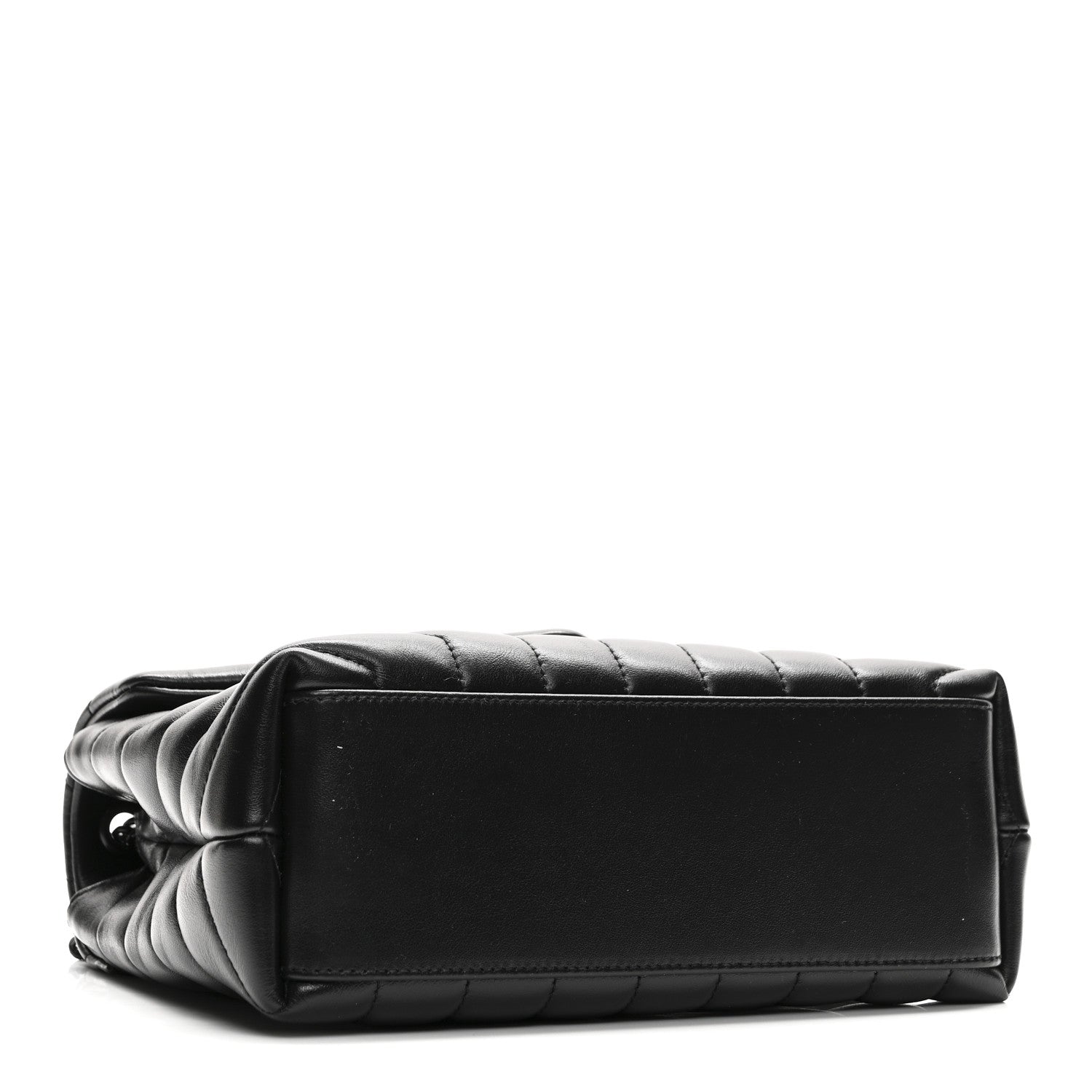 Saint Laurent Calfskin Y Quilted Monogram Monochrome Small Loulou Chain Satchel Black 4 of 10