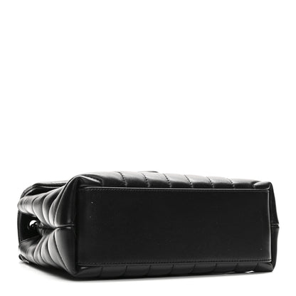 Saint Laurent Calfskin Y Quilted Monogram Monochrome Small Loulou Chain Satchel Black 4 of 10