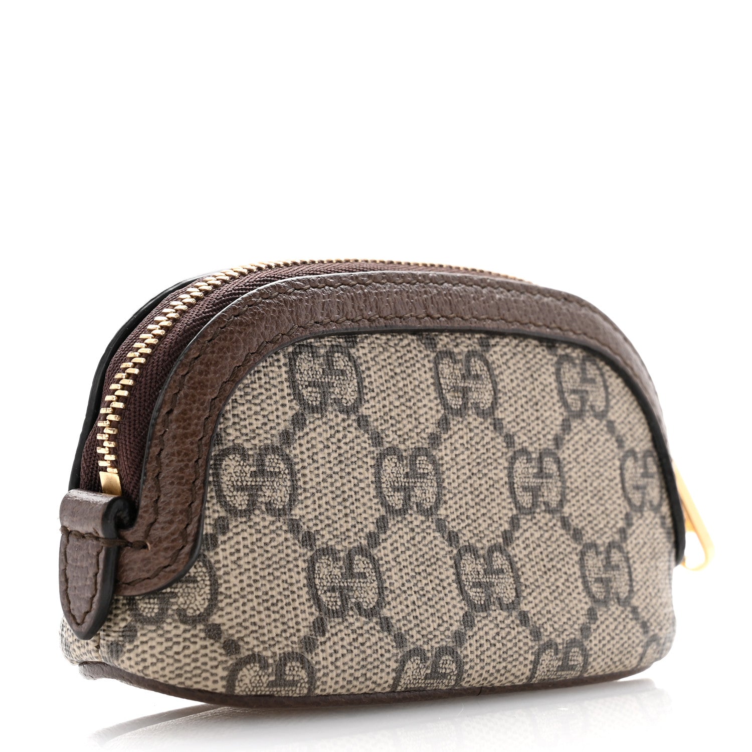 Gucci GG Supreme Monogram Web Ophidia Dome Key Pouch Beige New Acero 3 of 7