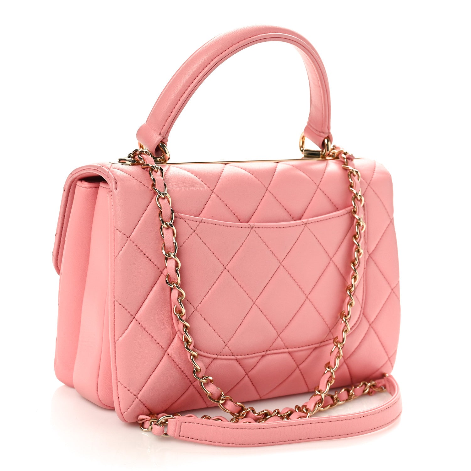 Chanel Lambskin Quilted Small Trendy CC Flap Dual Handle Bag Light Pink 3 of 9