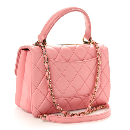 Chanel Lambskin Quilted Small Trendy CC Flap Dual Handle Bag Light Pink 3 of 9