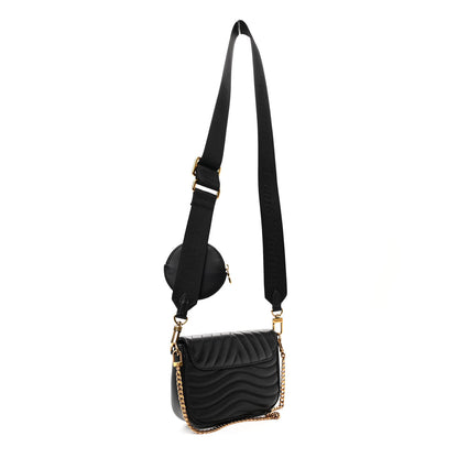 Louis Vuitton Calfskin New Wave Multi Pochette Black 3 of 12