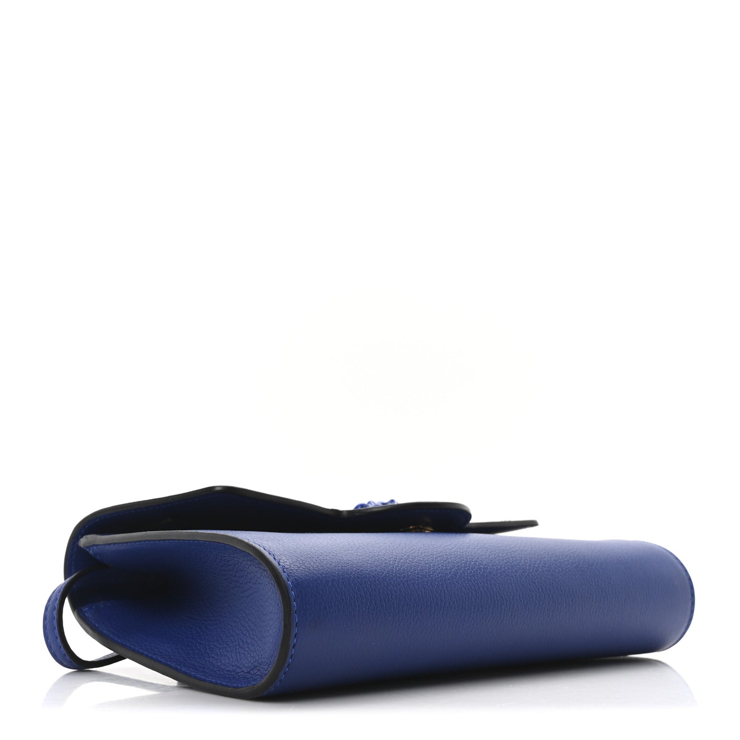Grained Calfskin La Medusa Crossbody Bag Lapis