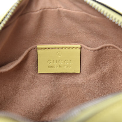 Gucci Calfskin Matelasse Mini GG Marmont Chain Shoulder Bag Banana 8 of 10
