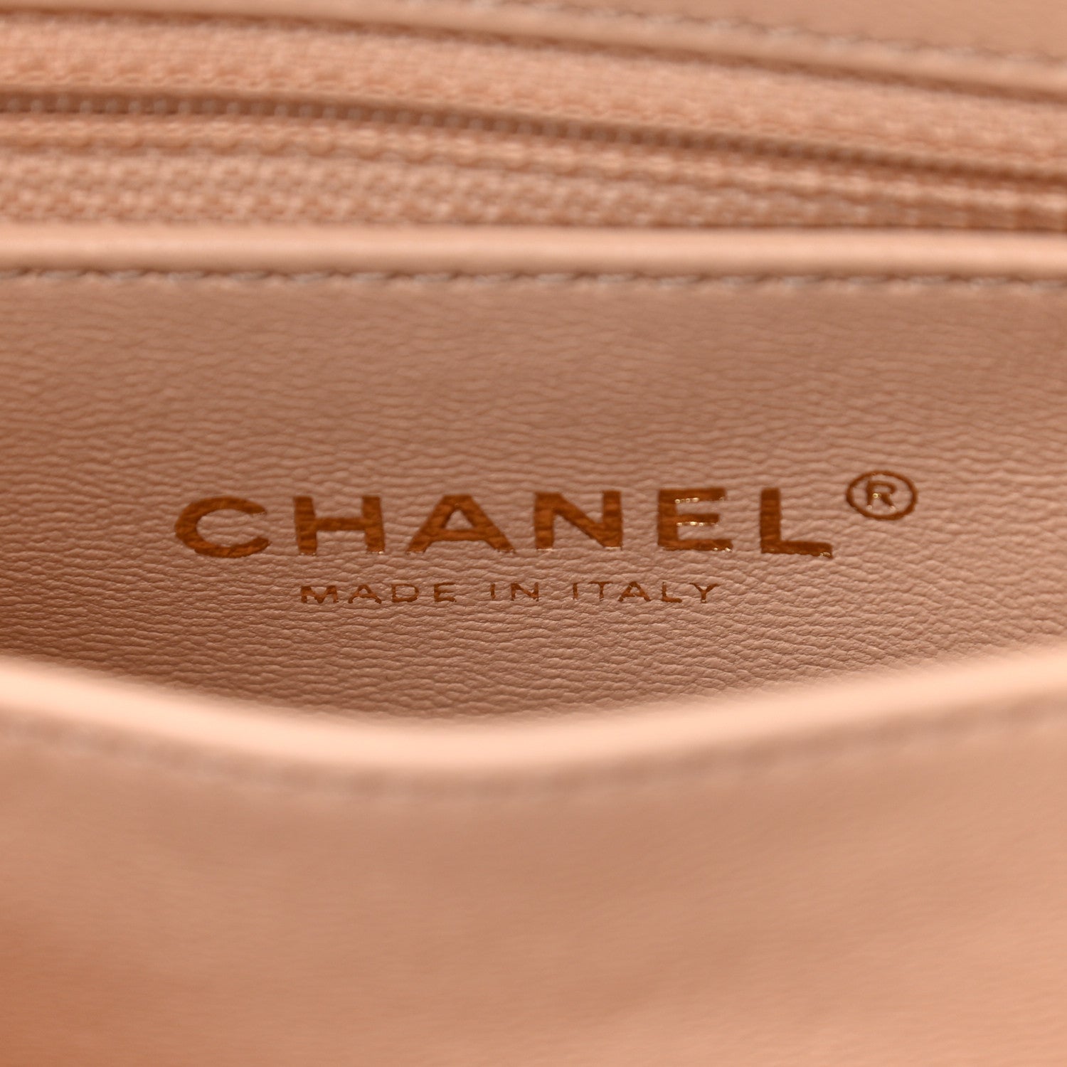 Chanel Crumpled Lambskin Quilted Mini CC Links Top Handle Flap Beige 6 of 9
