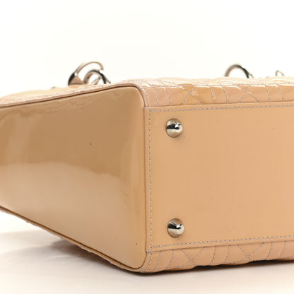 Christian Dior Patent Cannage Large Lady Dior Dark Beige 9 of 14