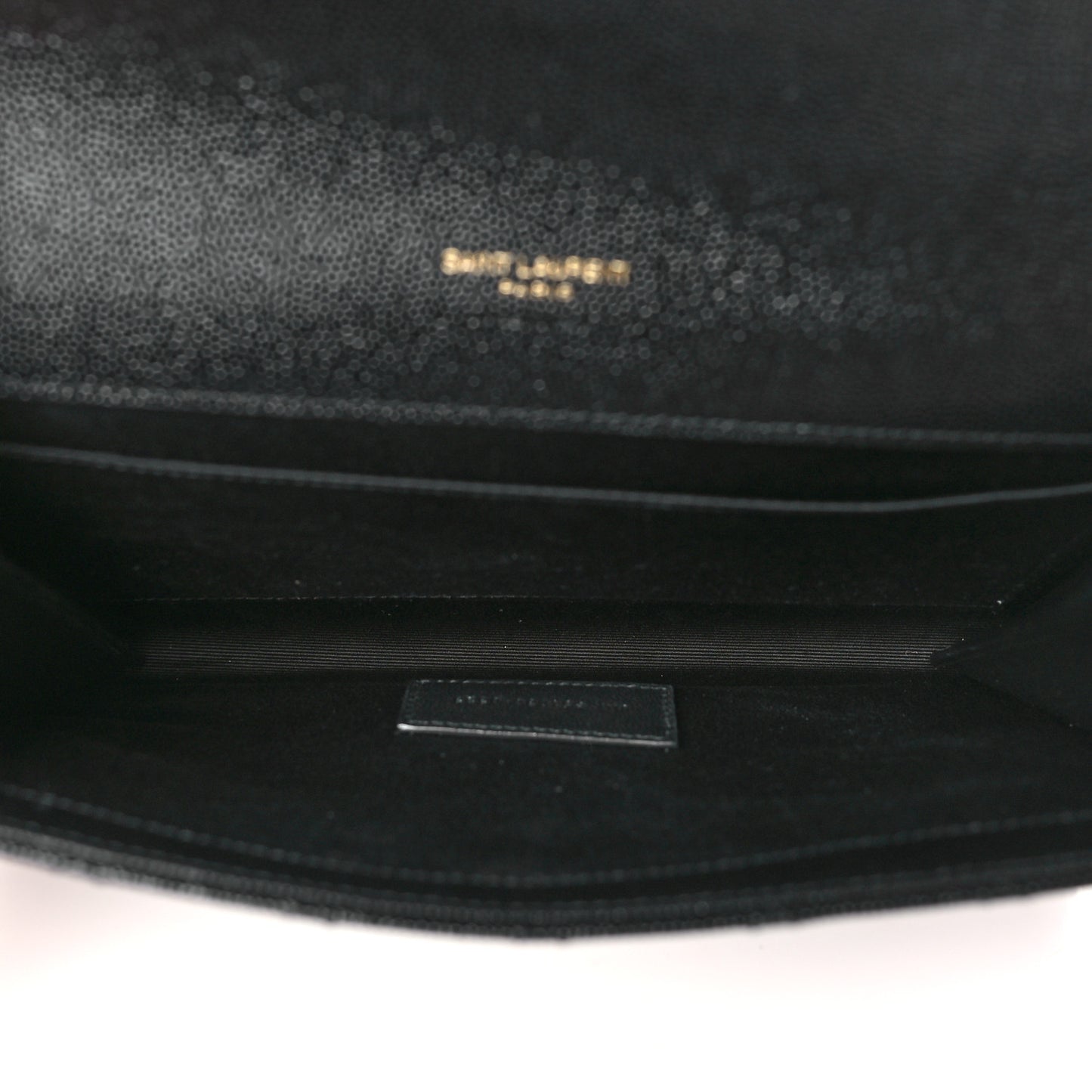 Grain De Poudre Textured Mixed Matelasse Triquilt Monogram Clutch Black