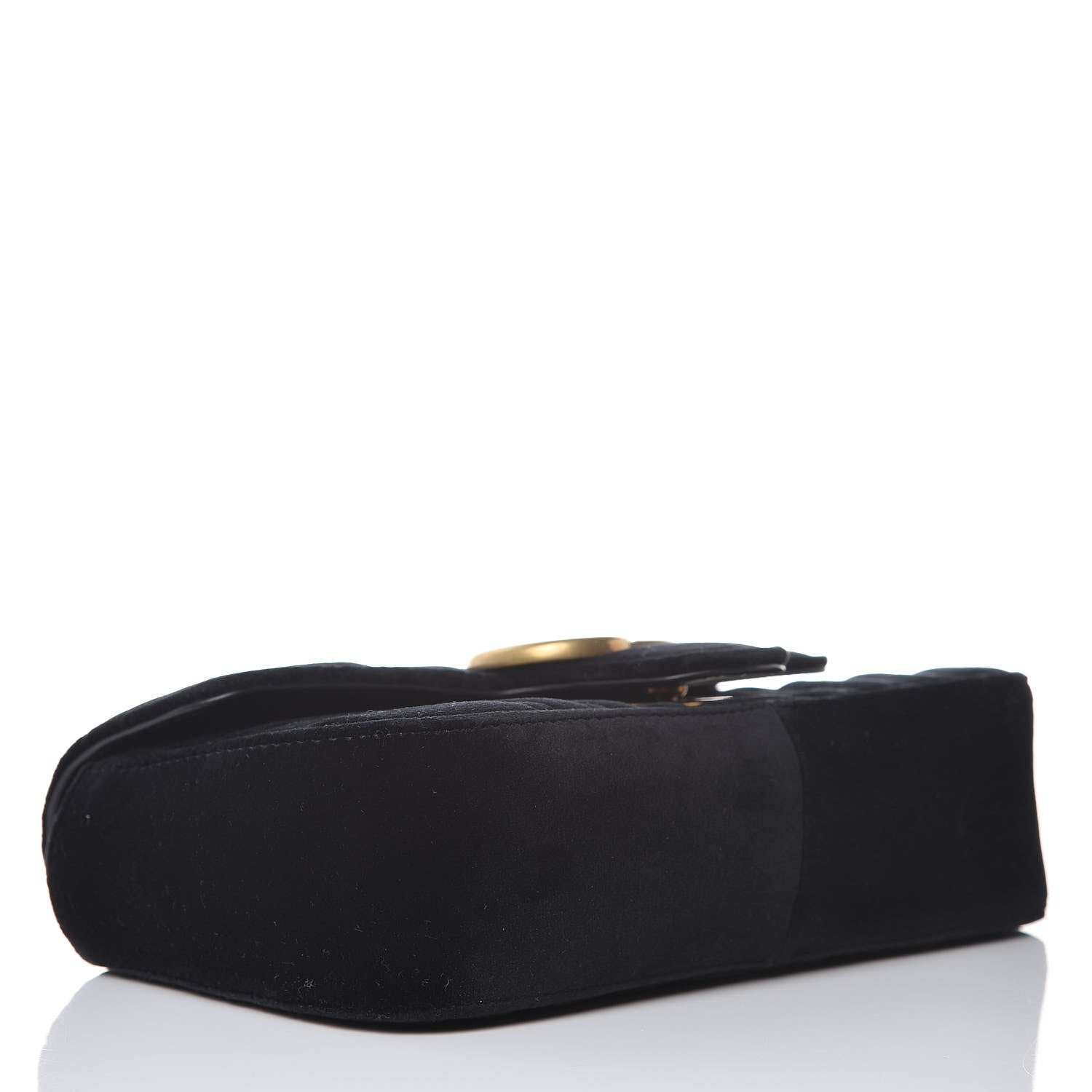 Gucci Velvet Matelasse Mini GG Marmont Shoulder Bag Black 4 of 7